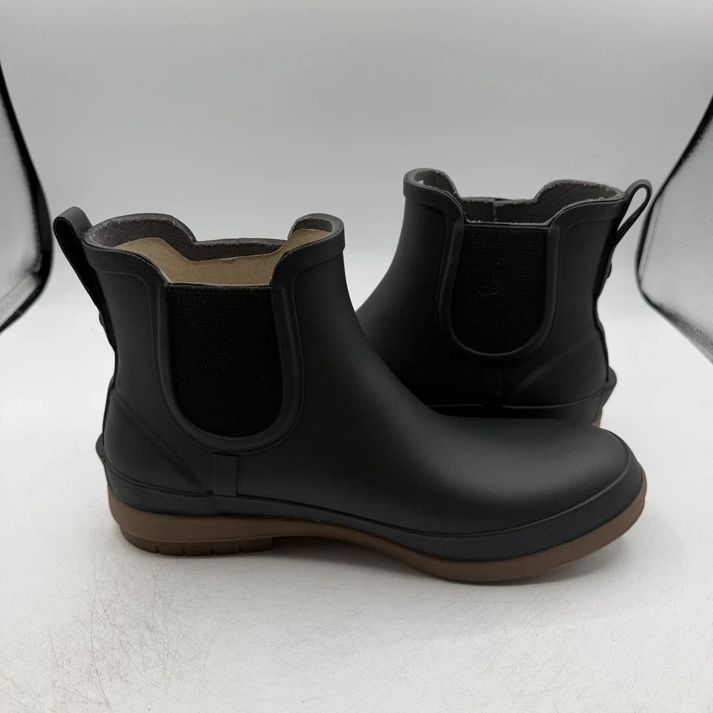 Bogs Amanda II Chelsea Boots Womens Sz 9 Black Waterproof Pull On 73480-001